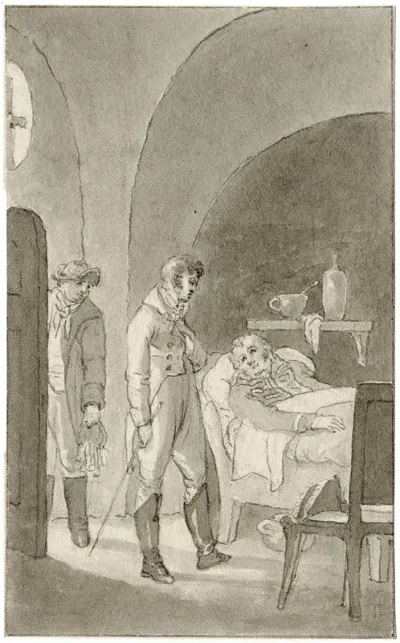 Man In Gevangenisbed Krijgt Bezoek Het Gedruisch