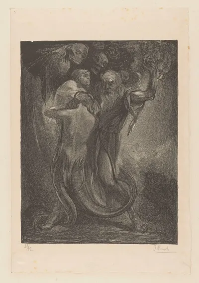 Man In Gevecht Met Demonen