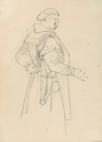 Man In Three Quarter Seen From The Back