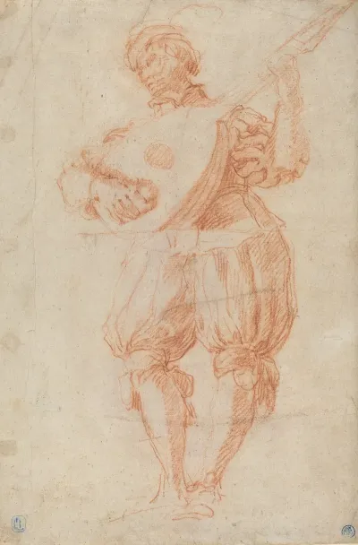 Man Playing A Lute Recto