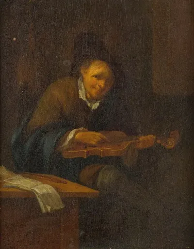 Man Playing A Violin