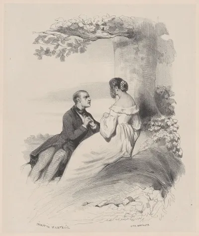 Man Proposing To A Woman Whose Face Is Hidden By Hair