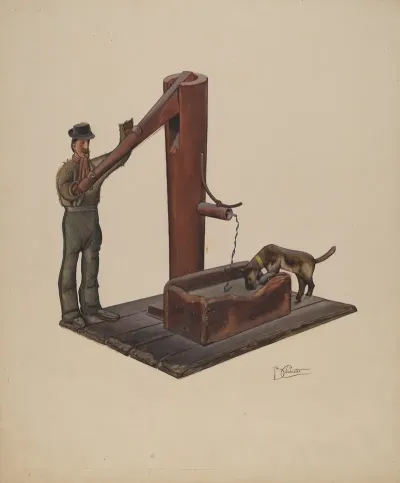 Man Pumping Water