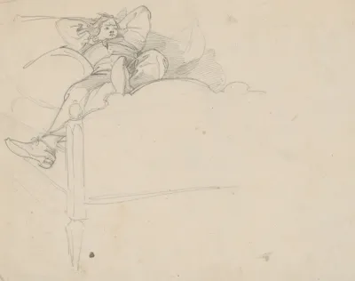 Man Resting On A Bed