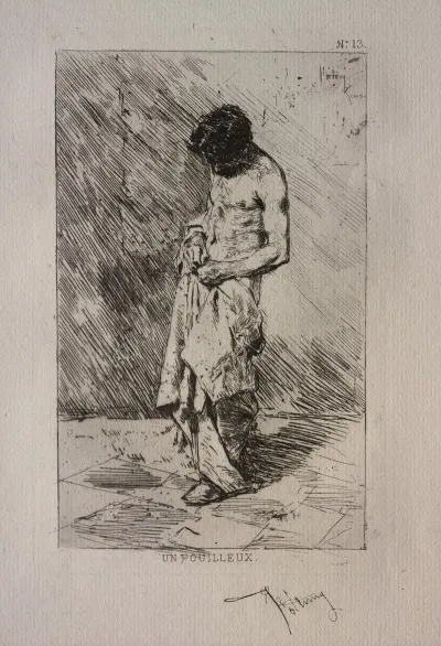 Man Searching For Fleas