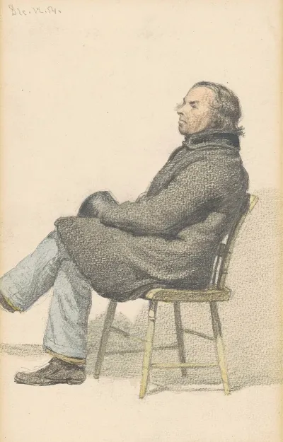 Man Seated In Hitchcock Chair