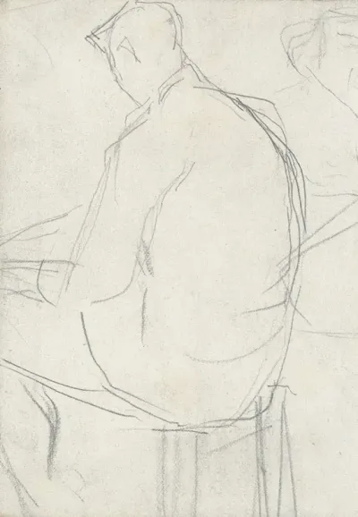 Man Seated On A Stool