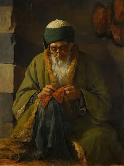 Man Sewing