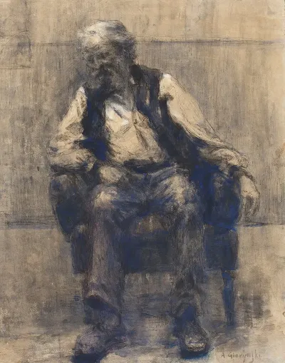 Man Sitting On A Chair