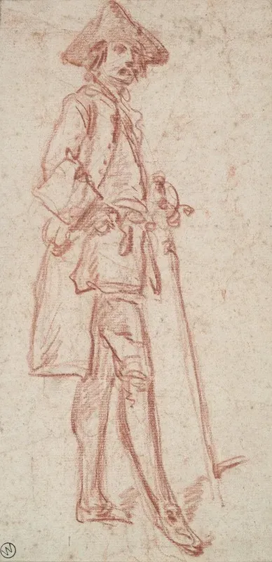 Man Standing Holding A Sword