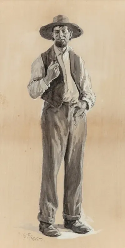 Man Standing With Pipe