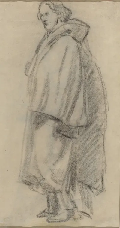 Man Wearing A Cloak Verso