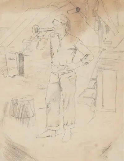 Man Wearing Zouaves Cap