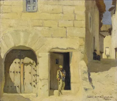 Man With Cane In Pastrana Spain