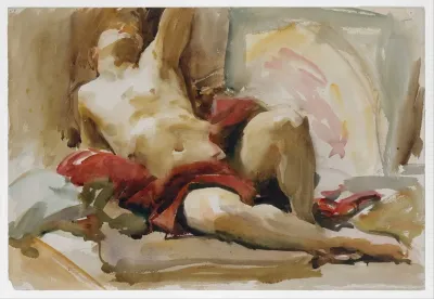 Man With Red Drapery