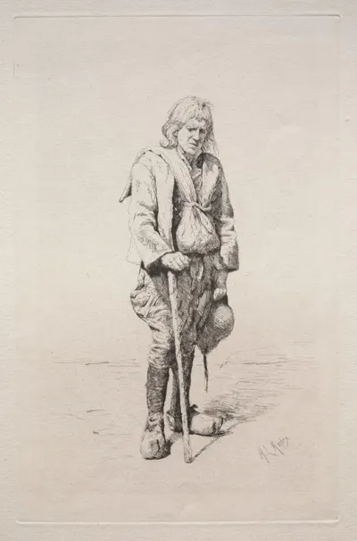 Man With Walking Stick