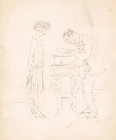 Man Woman And Phonograph