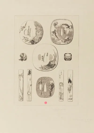 Manches De Couteaux Appliques Et Gardes De Sabre Collection De Louis Gonse