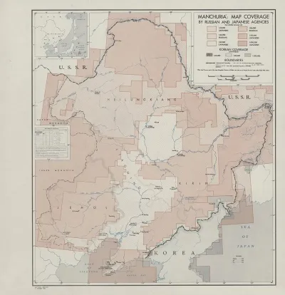 Manchuria Map Coverage By Russian And Japanese Agencies