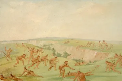 Mandan Attacking A Party Of Arikara