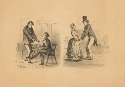Mannen En Moeder En Zoon In Gesprek