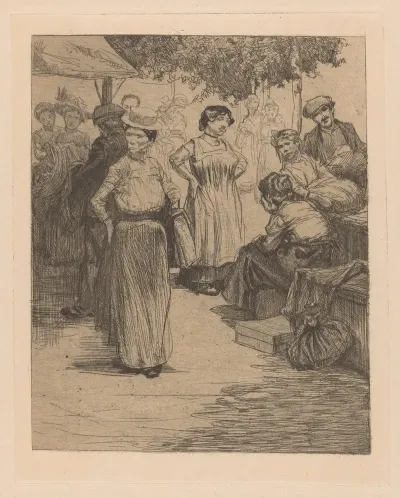 Mannen En Vrouwen Op Een Markt