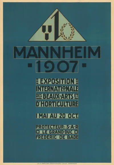 Mannheim 1907 Exposition Internationale Des Beaux Arts Et Dhorticulture