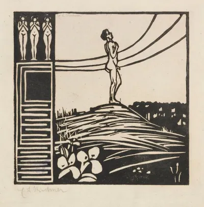 Mannliche Figur Auf Einem Berg Die Sehnsucht