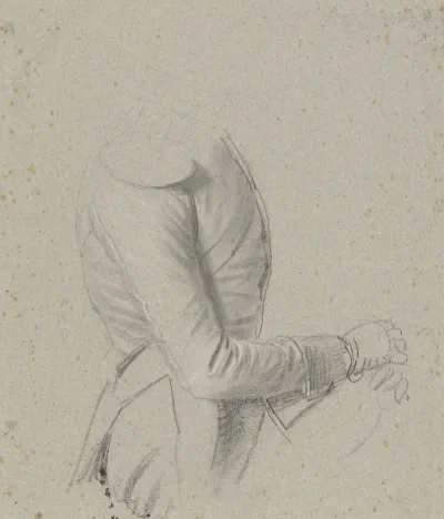 Mannliche Figur Nach Rechts In Uniform