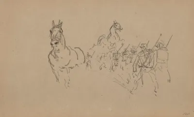 Manoeuvre Militaire Et Etudes De Cheval