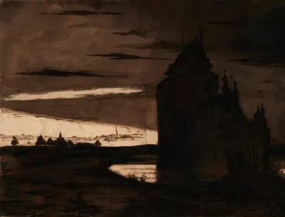 Manoir Flamand Au Crepuscule