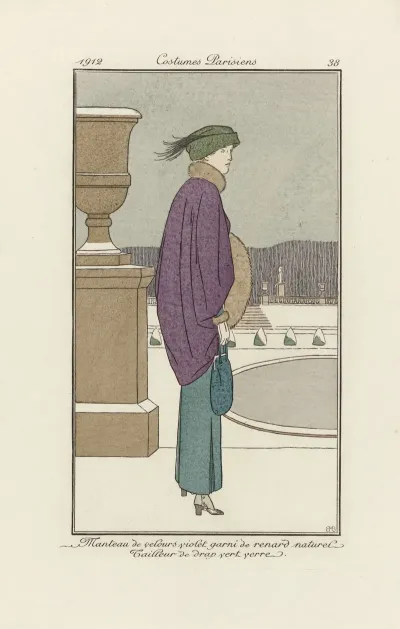 Manteau De Velours Violet 2