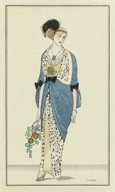 Manteau Du Soir En Satin Bleu