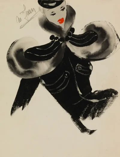 Manteau Noir Avec Col Montant Et Epaulettes Larges