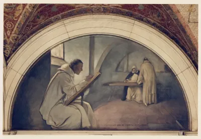 Manuscript Book Mural In Evolution Of The Book Series
