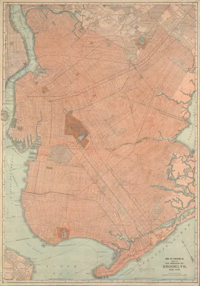 Map Of The Borough Of Brooklyn New York