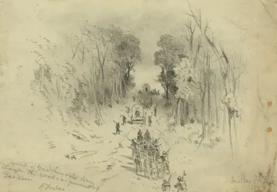 March Of Genl Fremonts Army Through The Woods In Pursuit Of Jackson
