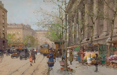 Marche Aux Fleurs Place De La Madeleine