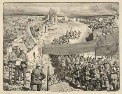 Marching In Along A Camouflaged Road