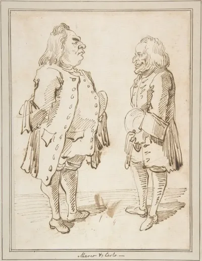 Marco And Carlo Caricature Of Two Men Standing Face To Face