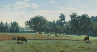 Marcoussis Les Vaches Au Paturage