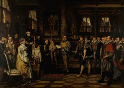 Margaret Of Parma Recieves The Petittion Of The Nobility