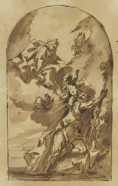 Maria Erscheint Dem Heiligen Christophorus