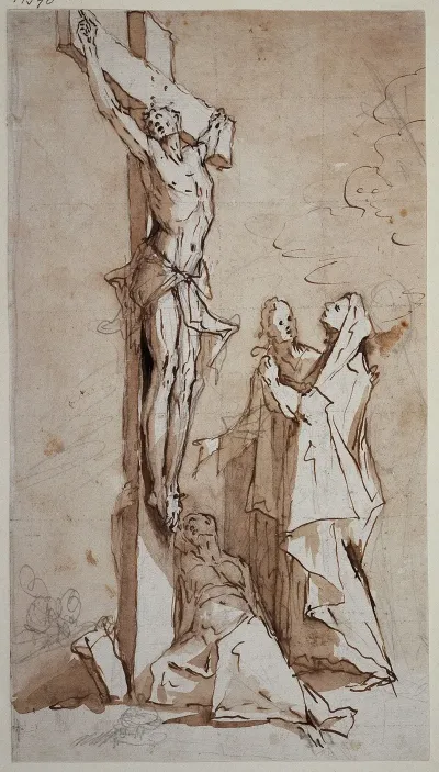Maria Johannes Und Maria Magdalena Unter Dem Kreuz