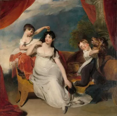 Maria Mathilda Bingham With Two Of Her Children