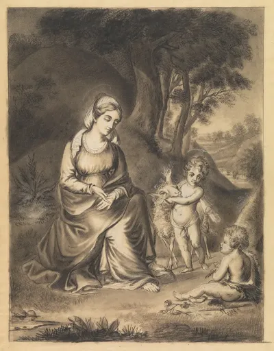 Maria Met Het Kind Jezus En Johannes De Doper