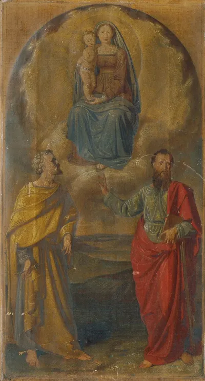 Maria Mit Jesuskind Und Den Heiligen Petrus Und Paulus