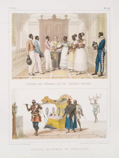 Mariage De Negres Dune Maison Riche Convoi Funebre De Negrillons