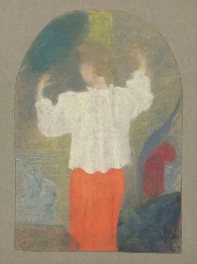 Marie En Caraco A Sa Toilette
