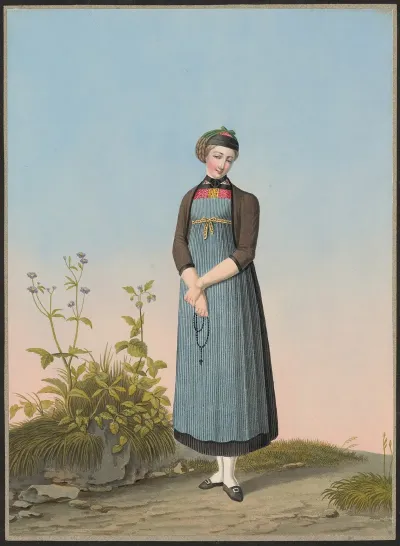 Marie Schroeter Fille Du Prepose Du Village De Mariahilf Au Canton De Fribourg
